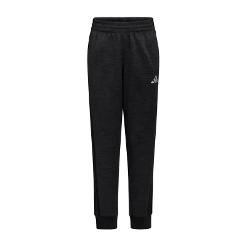 adidas Little Boys Cuffed Mid Rise Regular Fit Fleece Jogger Pant