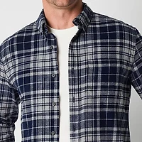 St. John's Bay Mens Long Sleeve Classic Fit Flannel Shirt