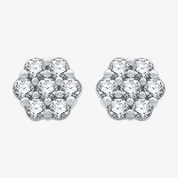 Diamond Blossom 1/10 CT. T.W. Natural White Diamond 10K Rose Gold 7.1mm Stud Earrings