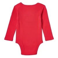 Okie Dokie Baby Unisex Crew Neck Long Sleeve Rib Bodysuit