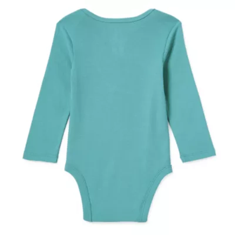 Okie Dokie Baby Unisex Crew Neck Long Sleeve Rib Bodysuit