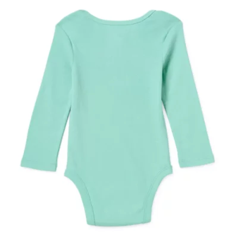 Okie Dokie Baby Unisex Round Neck Long Sleeve Rib Bodysuit
