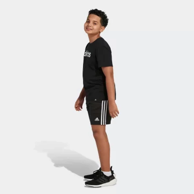 adidas Big Kid Boys Adjustable Waist Mid Rise Knit Pull-On Short