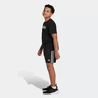 adidas Big Kid Boys Adjustable Waist Mid Rise Knit Pull-On Short