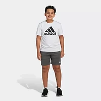 adidas Big Kid Boys Adjustable Waist Mid Rise Knit Pull-On Short