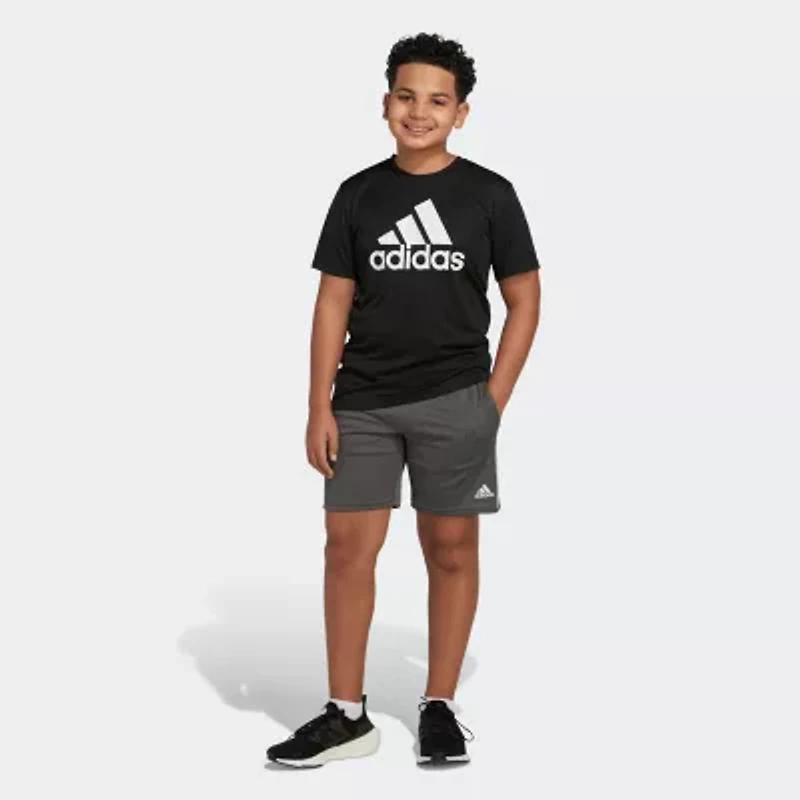 adidas Big Kid Boys Crew Neck Short Sleeve Regular Fit Graphic T-Shirt
