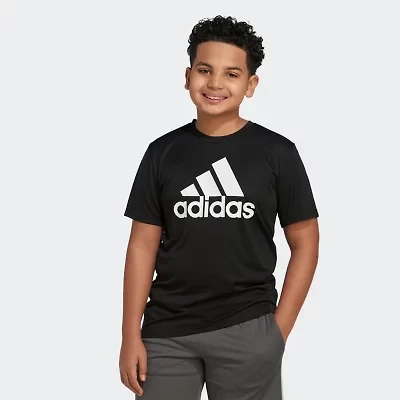 adidas Big Kid Boys Crew Neck Short Sleeve Regular Fit Graphic T-Shirt