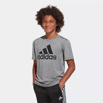 adidas Big Kid Boys Crew Neck Short Sleeve Regular Fit Graphic T-Shirt