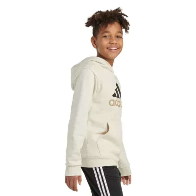 adidas Big Kid Boys Long Sleeve Fleece Active Hoodie