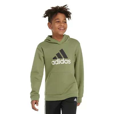 adidas Big Kid Boys Long Sleeve Fleece Active Hoodie