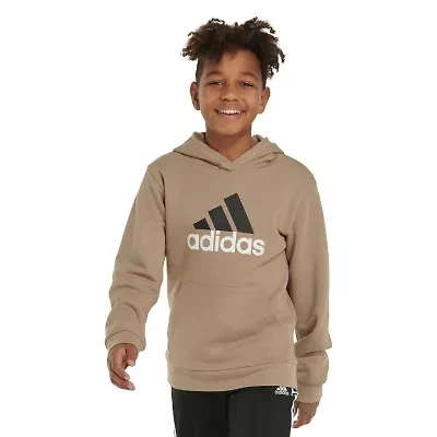 adidas Big Kid Boys Long Sleeve Fleece Active Hoodie