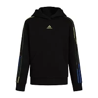 adidas Big Kid Boys Long Sleeve Embroidered Fleece Active Hoodie
