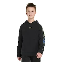 adidas Big Kid Boys Long Sleeve Embroidered Fleece Active Hoodie