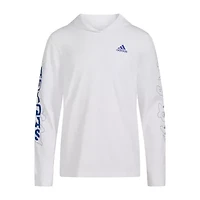 adidas Big Kid Boys Hooded Long Sleeve Active T-Shirt