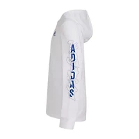 adidas Big Kid Boys Hooded Long Sleeve Active T-Shirt