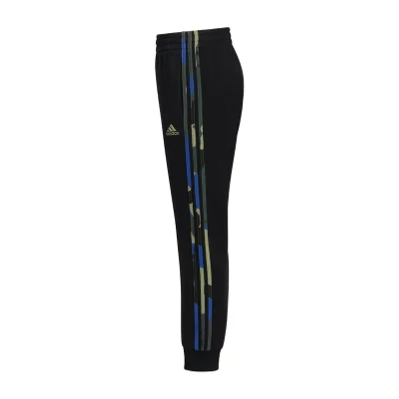 adidas Big Kid Boys Cuffed Mid Rise Regular Fit Fleece Jogger Pant