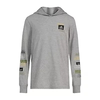 adidas Big Kid Boys Hooded Long Sleeve Active T-Shirt