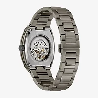 Bulova Maquina Mens Automatic Gray Stainless Steel Bracelet Watch 98a321
