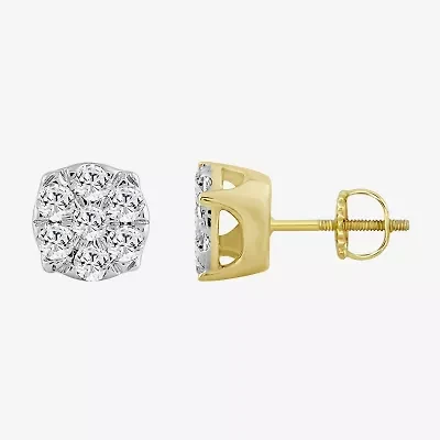 1/2 CT. T.W. Natural White Diamond 10K Gold 5.5mm Round Stud Earrings