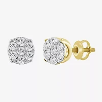 1/2 CT. T.W. Natural White Diamond 10K Gold 5.5mm Round Stud Earrings