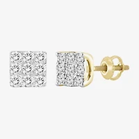 1/2 CT. T.W. Natural White Diamond 10K Gold 5.2mm Stud Earrings