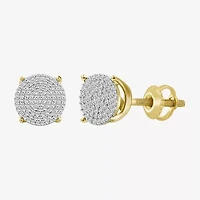 1/3 CT. T.W. Natural White Diamond 10K Gold 8.4mm Round Stud Earrings