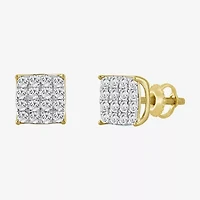 3/4 CT. T.W. Natural White Diamond 10K Gold 8.2mm Stud Earrings