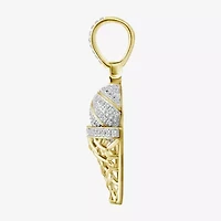 Basketball Mens 1/5 CT. Natural White Diamond 10K Gold Pendant