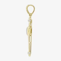 Mens 1/2 CT. T.W. Natural White Diamond 10K Gold Cross Pendant