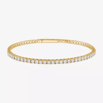 (G / Si1-Si2) Womens 2 CT. T.W. Lab Grown White Diamond Sterling Silver Tennis Bracelet