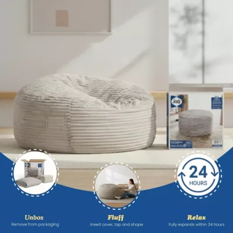Sealy® Bala Corduroy Memory Foam Bean Bag Chair
