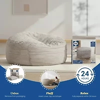 Sealy® Bala Corduroy Memory Foam Bean Bag Chair