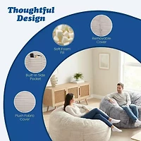 Sealy® Bala Corduroy Memory Foam Bean Bag Chair