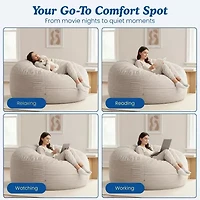 Sealy® Bala Corduroy Memory Foam Bean Bag Chair