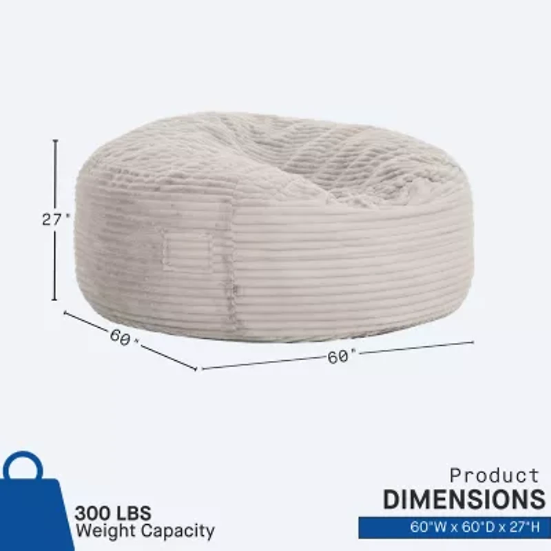 Sealy® Bala Corduroy Memory Foam Bean Bag Chair