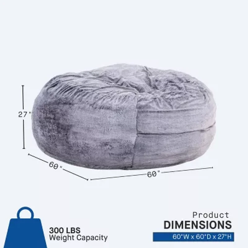 Sealy® Bala Faux Fur Memory Foam Bean Bag Chair