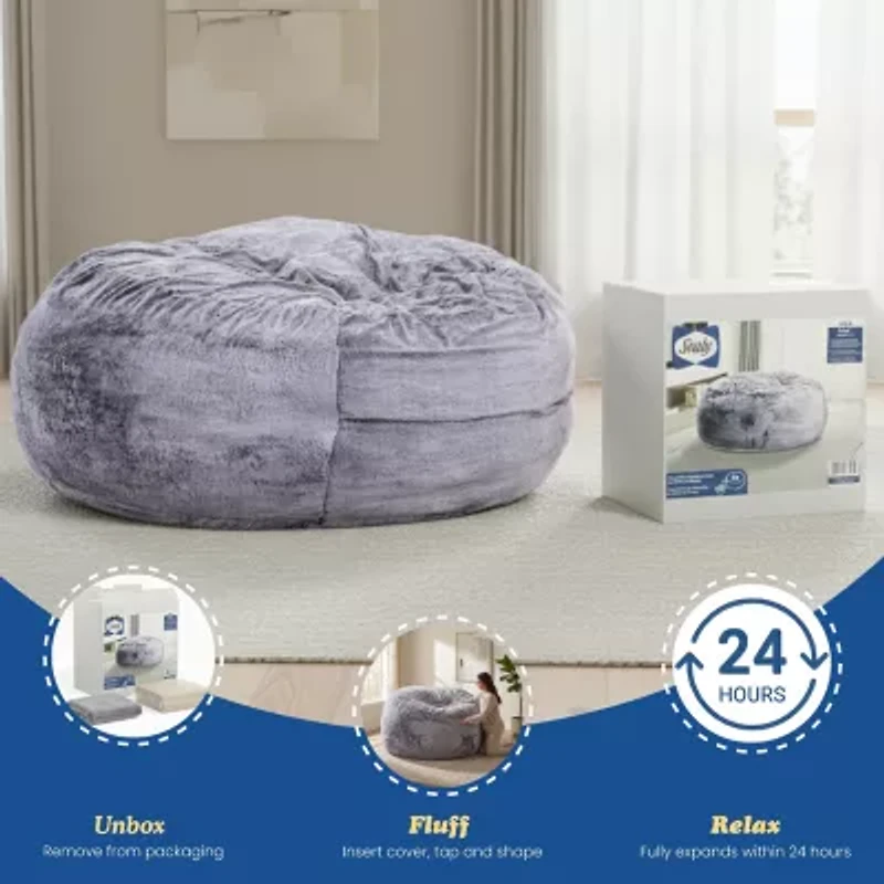 Sealy® Bala Faux Fur Memory Foam Bean Bag Chair