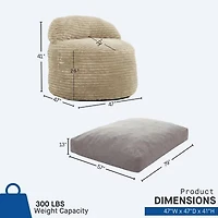 Sealy® Teddy 2-in-1 Memory Foam Bean Bag Chair