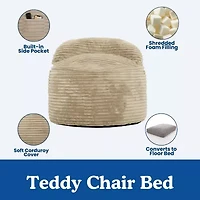 Sealy® Teddy 2-in-1 Memory Foam Bean Bag Chair