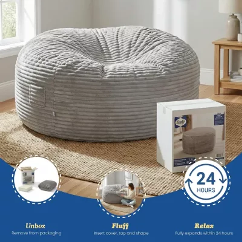 Sealy® Kade Corduroy Memory Foam Bean Bag Chair