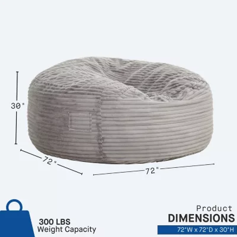 Sealy® Kade Corduroy Memory Foam Bean Bag Chair