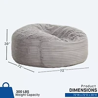 Sealy® Kade Corduroy Memory Foam Bean Bag Chair