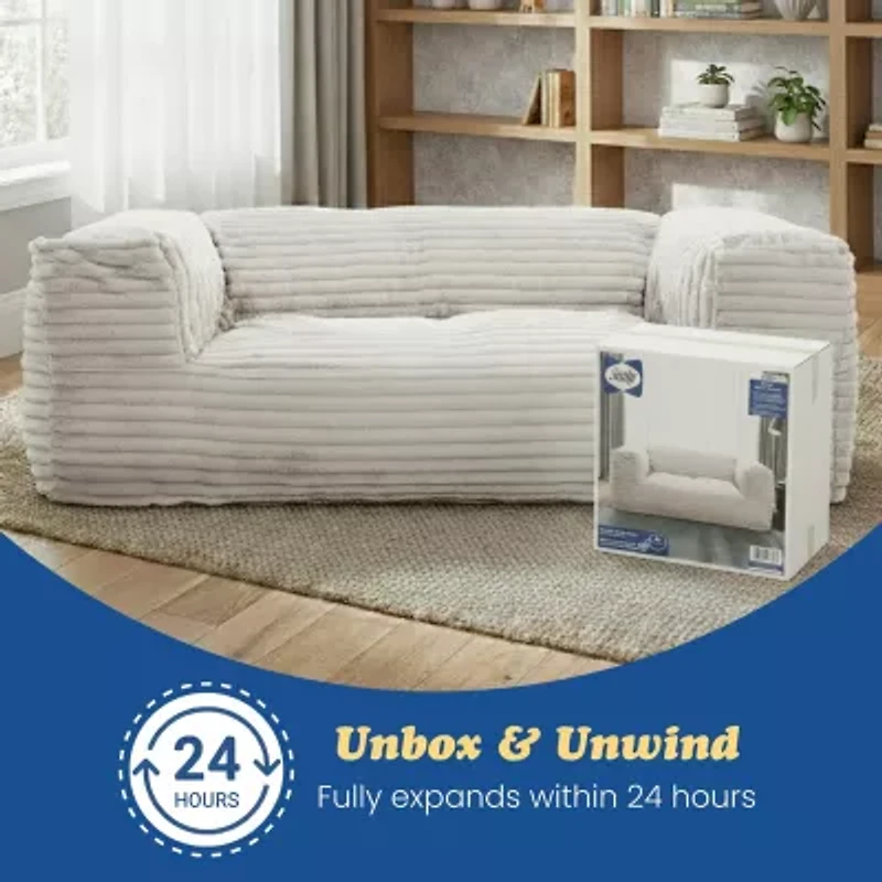 Sealy® Redd Corduroy Memory Foam Bean Bag Sofa-Style Chair