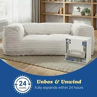 Sealy® Redd Corduroy Memory Foam Bean Bag Sofa-Style Chair