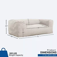 Sealy® Redd Corduroy Memory Foam Bean Bag Sofa-Style Chair