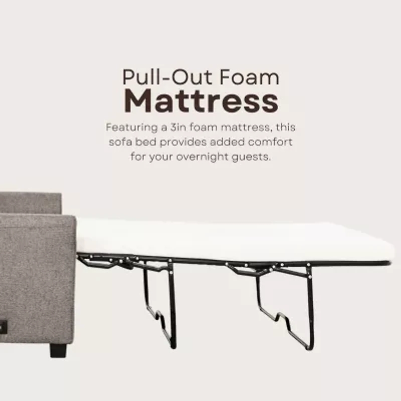 Honor Curved Slope-Arm Sleeper Sofa