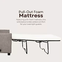 Honor Curved Slope-Arm Sleeper Sofa