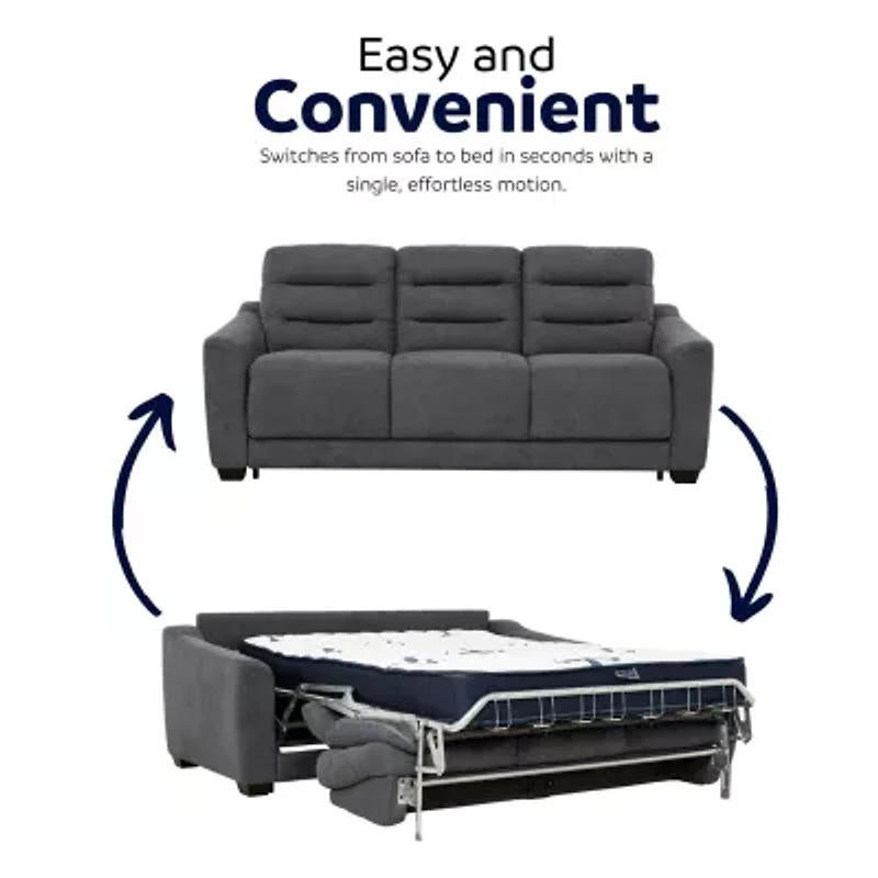 Stearns & Foster® Luca 83" Queen Sleeper Sofa with 8" Pocket Coil Mattress