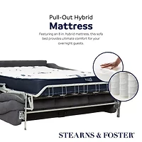 Stearns & Foster® Luca 83" Queen Sleeper Sofa with 8" Pocket Coil Mattress