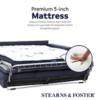 Stearns & Foster® Paolo 82" Queen Sleeper Sofa with Memory Foam Mattress